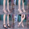 Summer Ankle Strap Heeled Sandals With Pu Upper For Womens Fashion