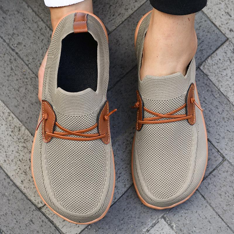Barfußschuhe mit breiter Zehenbox für Herren Nullabsatzsohle Minimalismus Walkingschuhe Atmungsaktive Rutschfeste Flats Loafer Herren Fahrschuhe