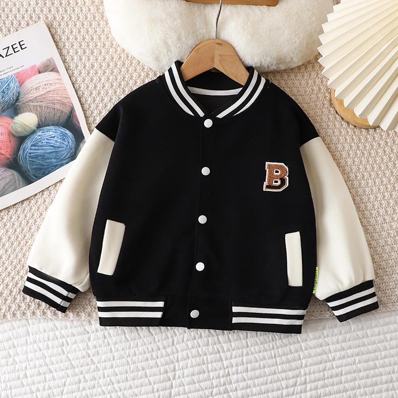 2024 Frühling/Herbst Kinderjacke im Baseballstil: Dick, Lässig, Modisch für Jungen & Mädchen, Größen für Mittelgroße & Große Kinder