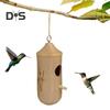 Wooden Hummingbird House for Outside Hanging Small Wildbird Nesting House for Outdoor Garden Porch Window Decor