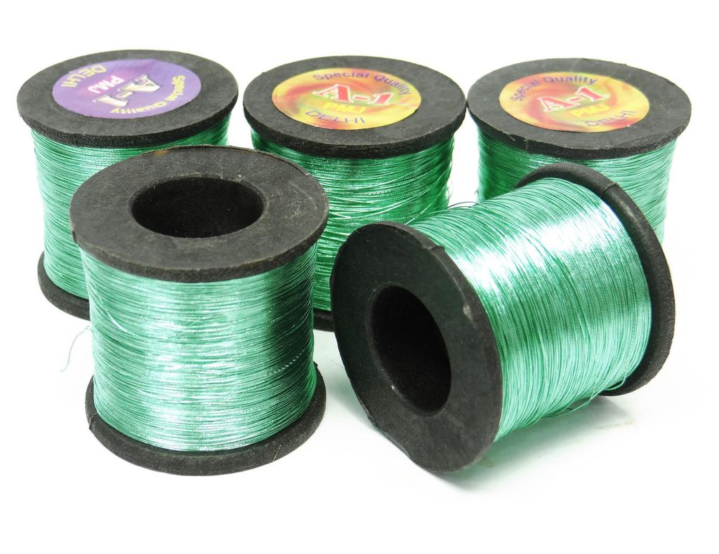 Lot Of 5 Pcs Polyamide Spool Quilting Machine Stitching Metallic Orange