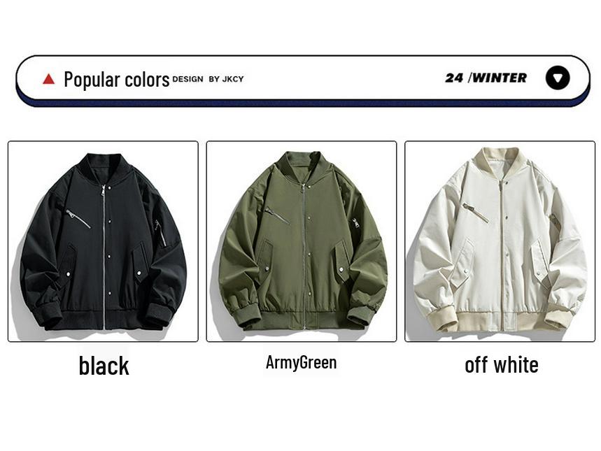 2024 Men's Trendy Loose-Fit Spring & Autumn Baseball Jacket