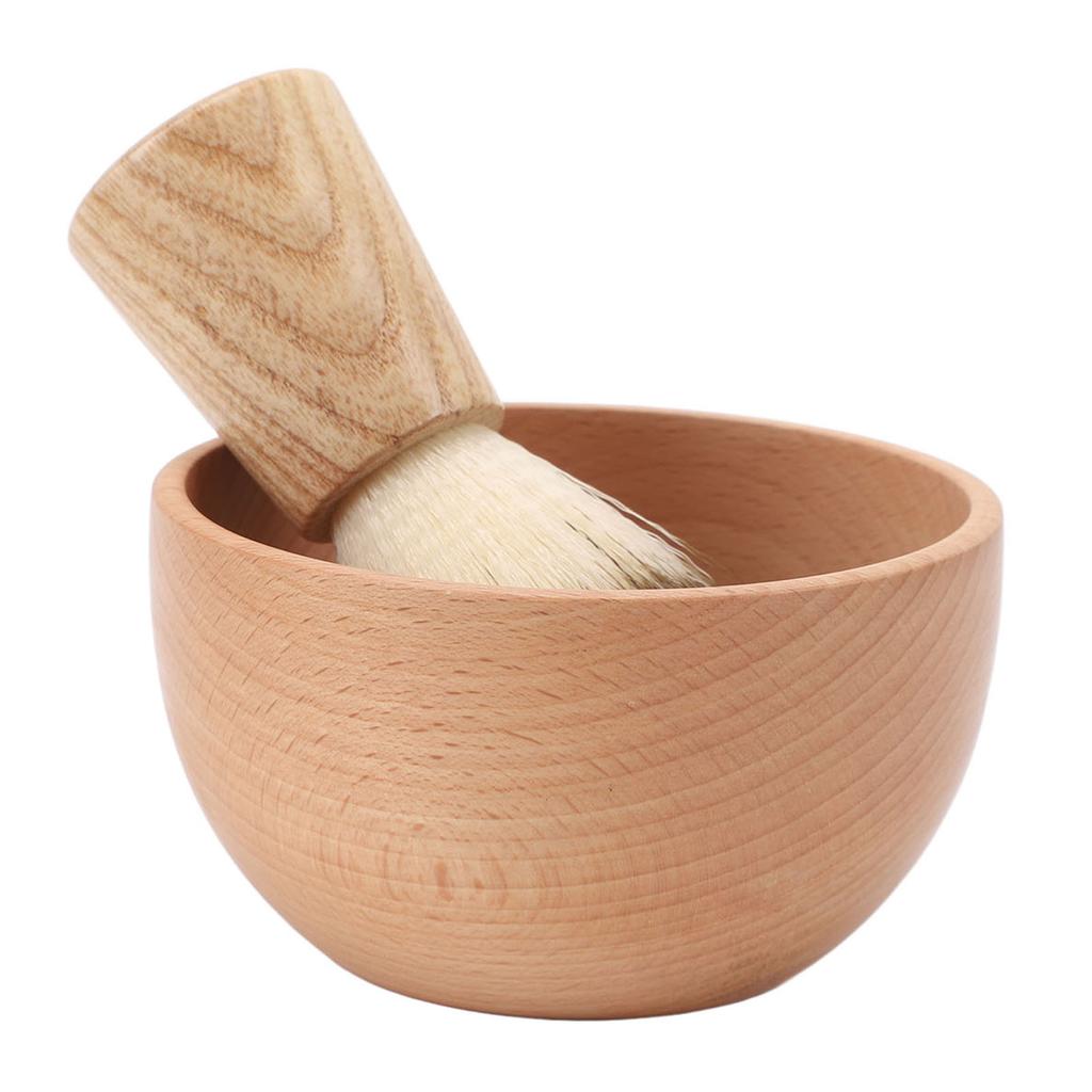 Men Shaving Brush Set Multipurpose Soft Bristles Lightweight Portable Shaving Brush Bowl Set for Salon Home Travel