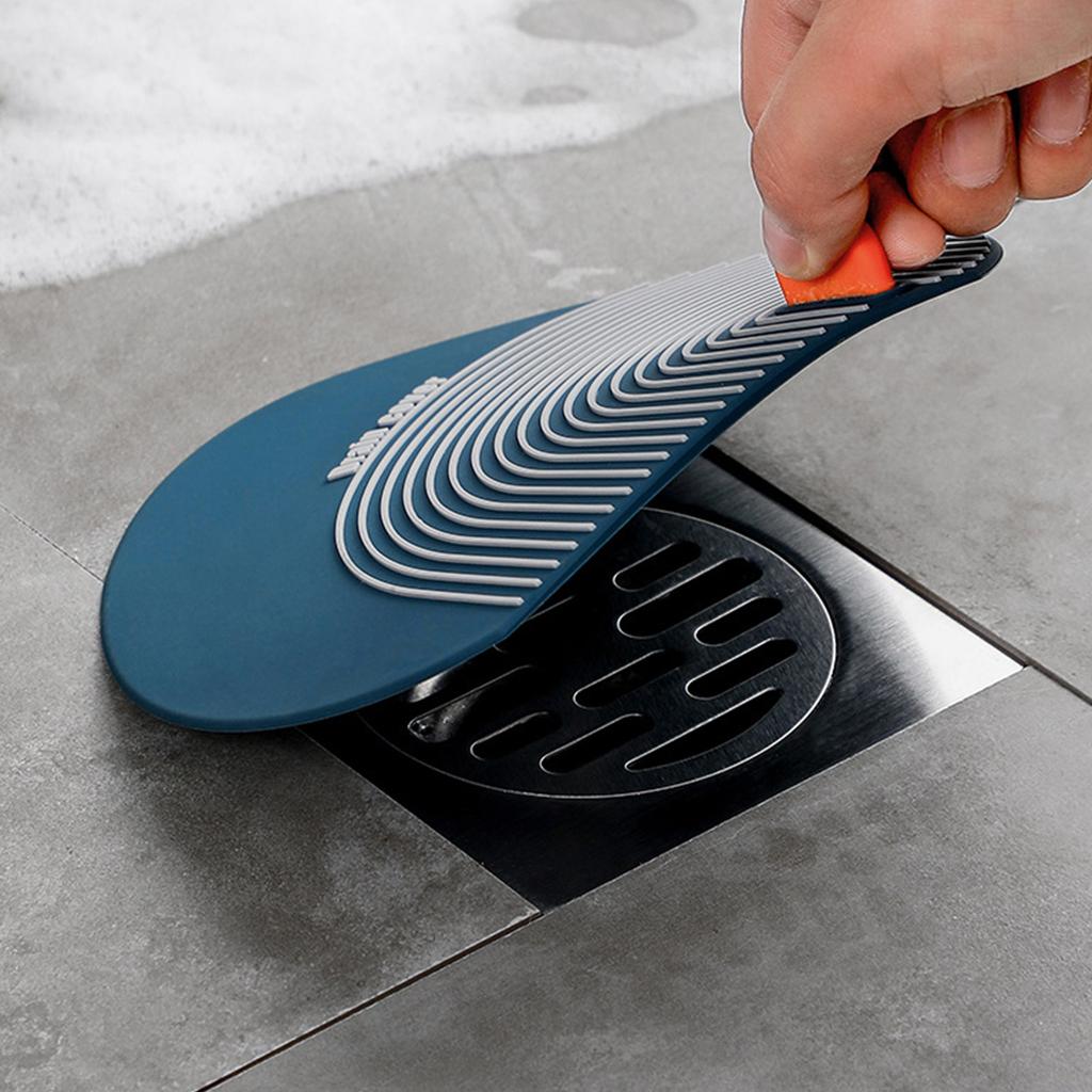 Flat Suction Silicone Drain Cover Plug Bathtub Sink Hair Stopper Set of 2 Multipurpose Use for Home and Hotel Bathrooms