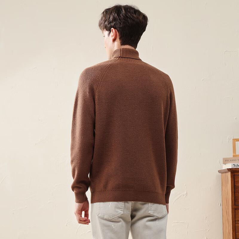 Kommon Boca Herren dicker einfarbiger Woll-Raglanpullover