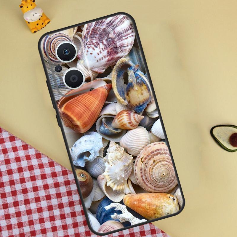 Sea Shells Phone Case For OPPO Reno 12 12F 13 13F 11 8T 7 8 10 Pro OPPO Find X8 X6 Pro X3 X5 Lite Cover