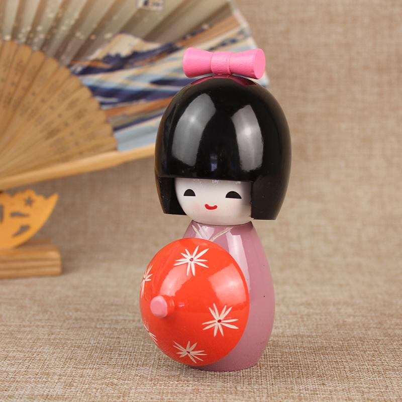 Japanese Puppet Doll Kimono Sakura Cartoon Dolls Home Decoration Cuisine Sushi Restaurant Ornament Girl Cute Desktop Gift 1/3Pcs