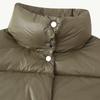 Womens Winter Short Cotton Jacket Minimalist Fashion Versatile Button-Up Stand Collar Daily Commute
