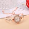 1 Pieza Elegante y Capaz Reloj Pulsera Lujo Ligero Reloj de Mujer Pequeño de Cuarzo para Mujer