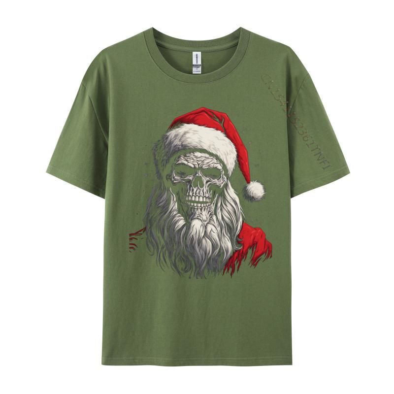 

Christmas Skull Santa Claus Xmas Holiday Winter Season T Shirts Men s Harajuku T Shirt Cotton Oversized Tshirt Tee Top 4XL