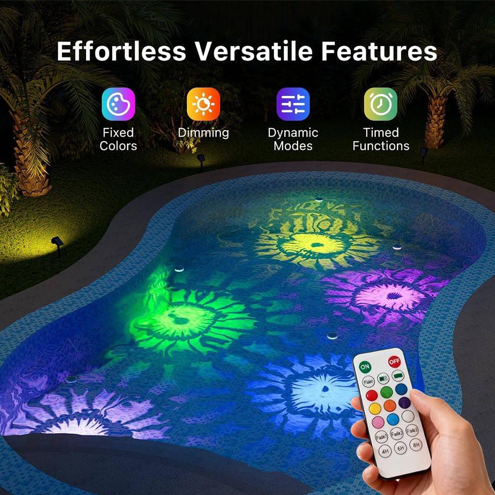 Solar Powered Float Pool Light RGB Color Changing IP67 Waterproof LED Party Decorative Ambient Lighting For Outdoor Pool