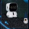 Cartoon Big Head Robot Digital Alarm Clock 12/24H Snooze Countdown Timer LED Adorable Emoji Display for Kids Desk Bedside Decor