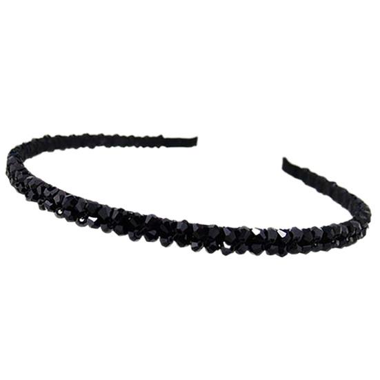 Rhinestone Headband Handmade Rustproof Metal Rhinestone Women Beaded Hair Hoop for Ceremonies