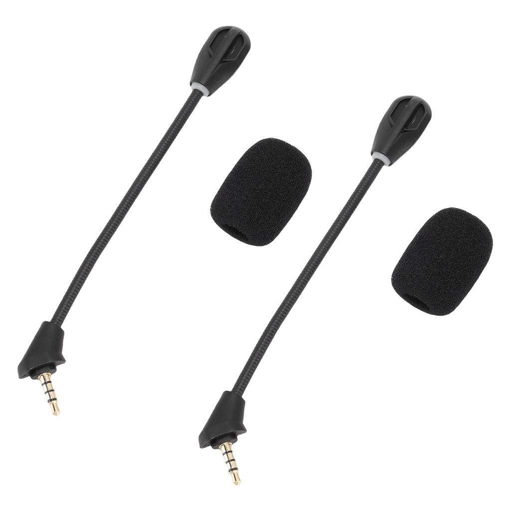 2 ST Mikrofonersättning för Kingston HyperX Cloud Alpha Trådlöst Gamingheadset Brusreducerande 3,5 mm Löstagbar Mikrofonbom