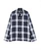 Avirex OMBRE CHECK SHIRT NYC Long Sleeve Ombre Check New York Size L Shirt, City, Men's, (110), Blue, 783-5120007