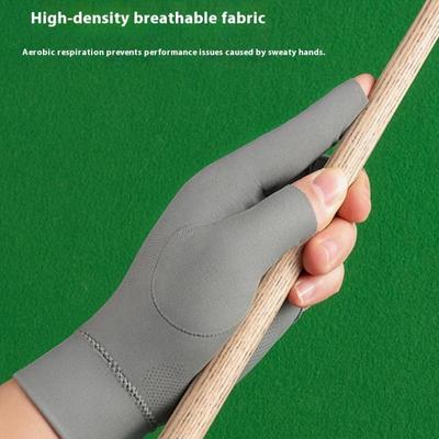 1Pc Billiards Gloves Enhanced Grip Left Hand Open Finger Professional Billiards Gloves Snooker Table Tennis Gloves