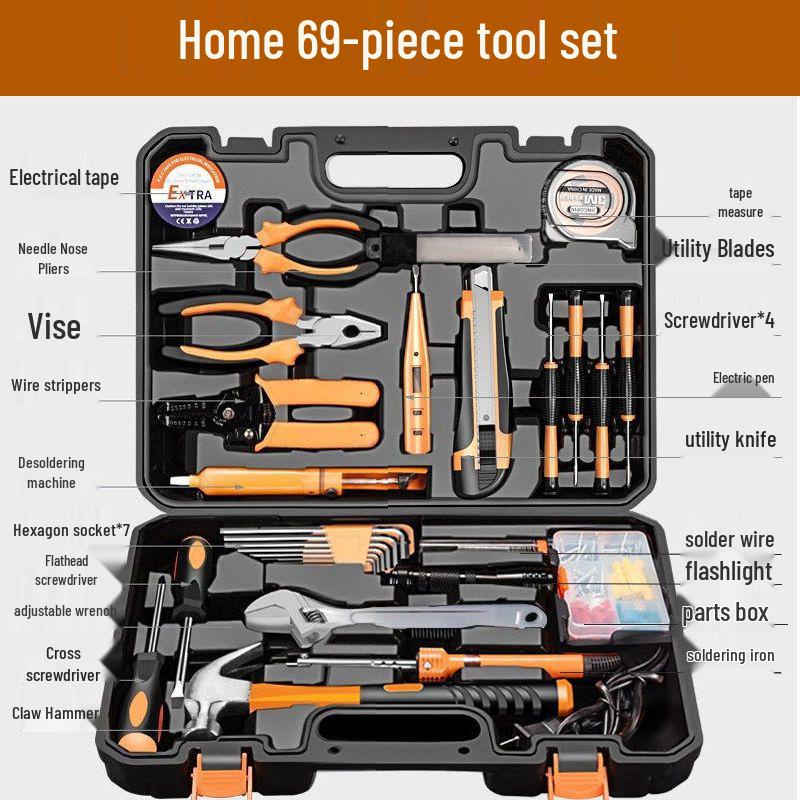 Household & Student Electrician Tool Set with Meter & Soldering Iron