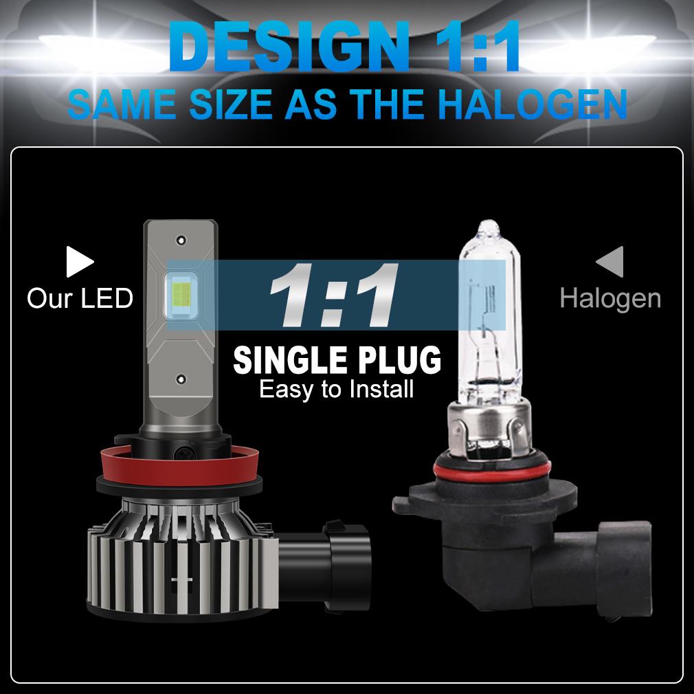 2 Τεμάχια Δύο Χρωμάτων Λάμπες Ομίχλης Αυτοκινήτου H8 H11 LED 40W 20000Lm 9005 HB3 Switchback Φωτεινό DRL Λάμπα Turbo Plug&Play 6000K Λευκό 3000K Κίτρινο