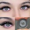 FUNSACHY Colored Contact Lenses Yearly Blue Lens for Eyes Makeup Beauty Brown Color Lenses Fashion Grey Pupils Contacts 2Pcs