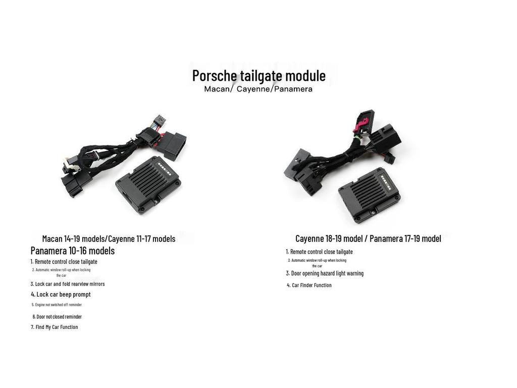 Porsche Smart Window Closing Module for Cayenne, Panamera, and Macan - One-Button Window Lifter & Electric Tailgate.