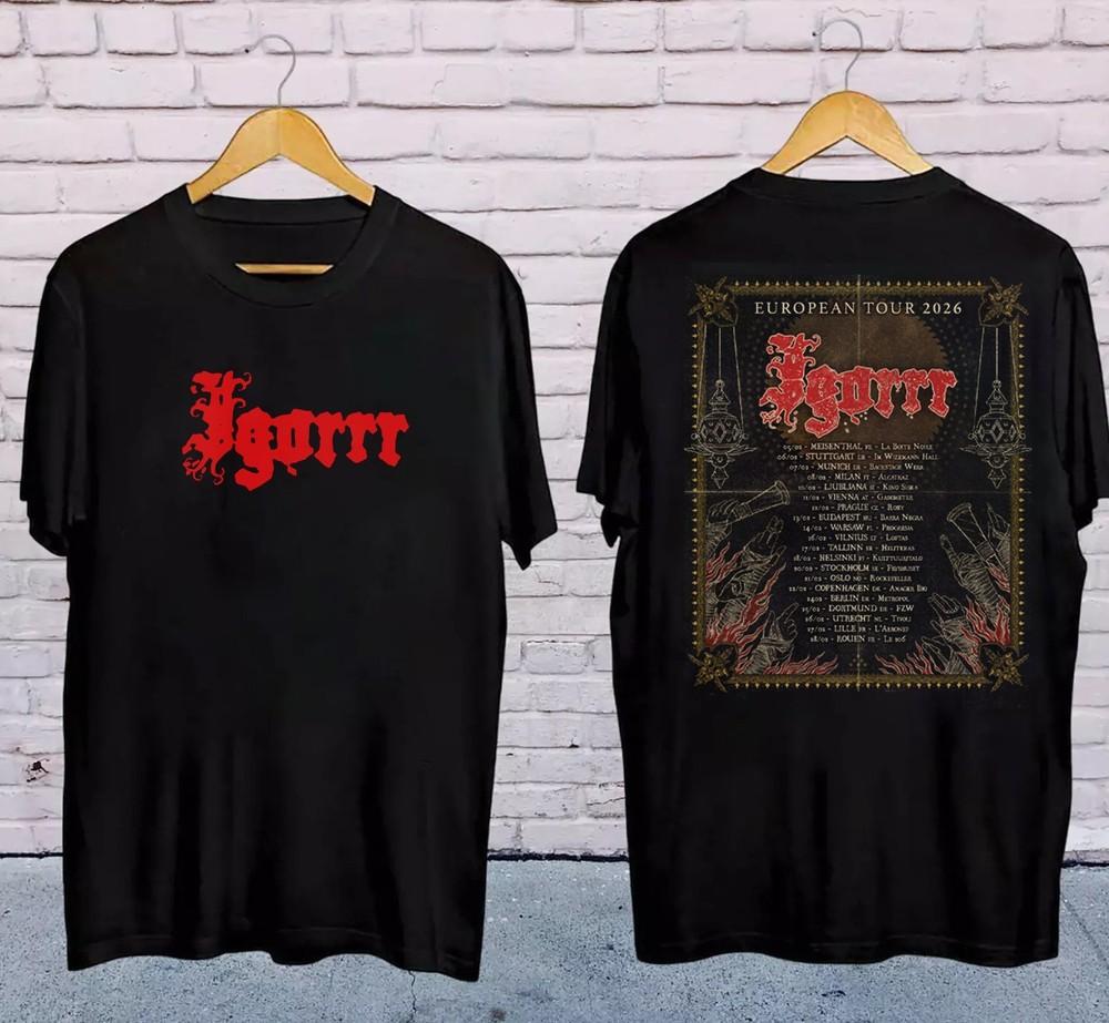 Igorrr Band Tour 2026 Shirt Classic Black Unisex S-5XL BT1891 Unisex T-Shirt M