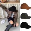 2026 Women's Pure Wool Equestrian Fedora Hat Winter Wool Felt Classic Short Brim Service Hats Outdoor British Leisure Visors Cap