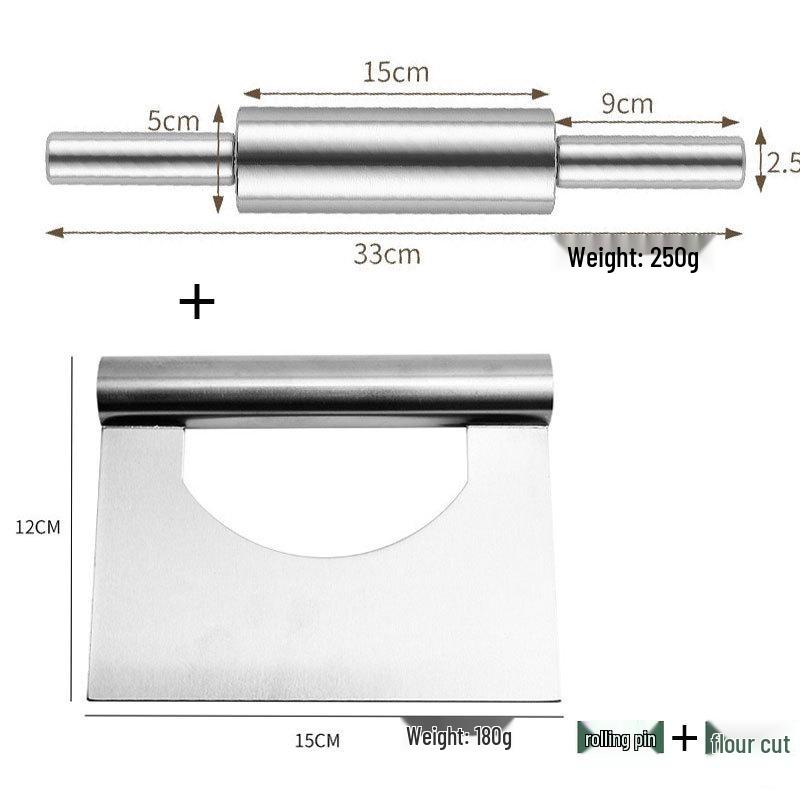 Stainless Steel Seamless Rolling Pin for Dough, Dumplings, and Noodles