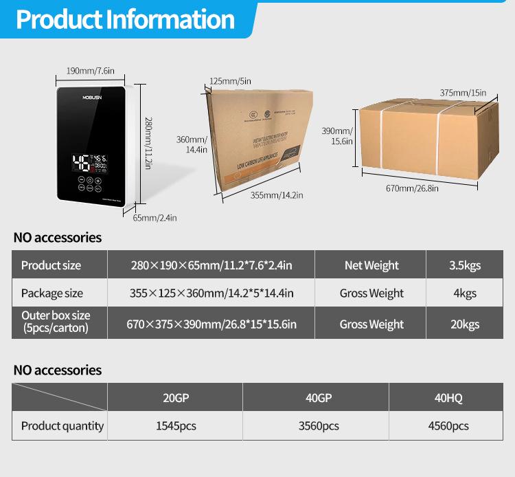 2025 Instant Electric Shower Water Heater - Compact & Fast-Heating for Home & Kitchen