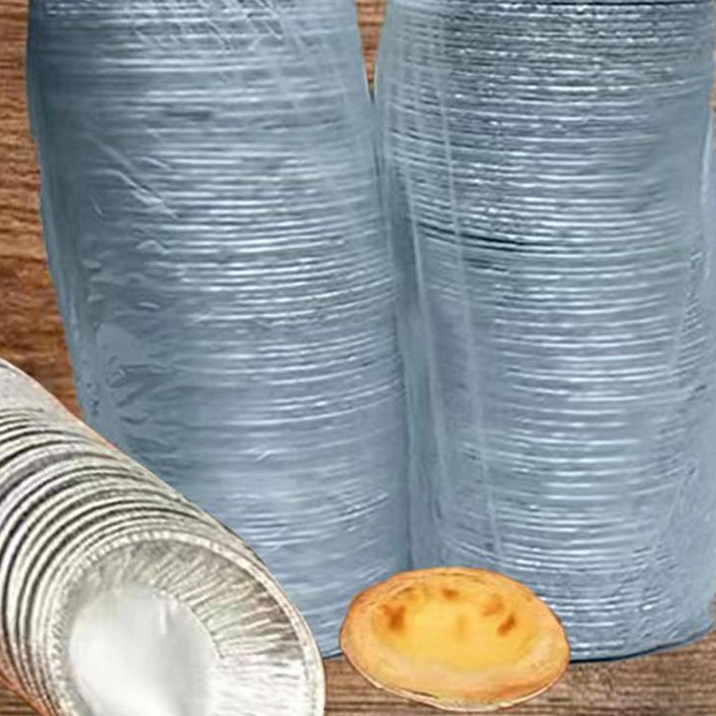 250piece Round Egg Tart Molds Pan Made of Reliable Aluminum Foil Not Easy to Deform Disposable Aluminum Foil Tart Pan
