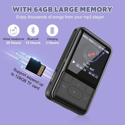 Blue Tooth Mp3 Player 8gb 16gb 32gb 64gb Music Player With Headphone Fm Radio Voice Recorder Video Play E-book Hifi Player Walkm