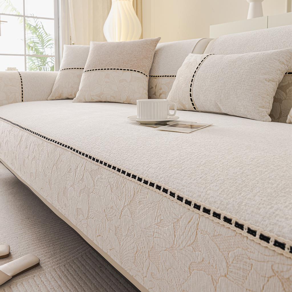 New Sofa Cushion Four Seasons Universal Light Luxury High-Sense Seat Cushion Non-Slip Leather Sofa Cover Cloth