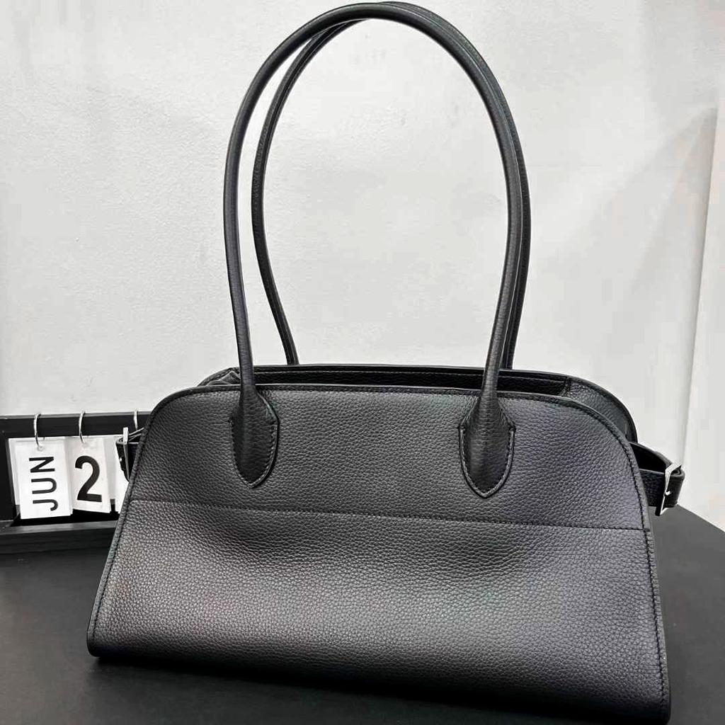 2026 Minimalist Style One-shoulder Tote Bag Top Layer Cowhide Large-capacity Bag Women's Commuter Armpit Bag Handbag Cross-border