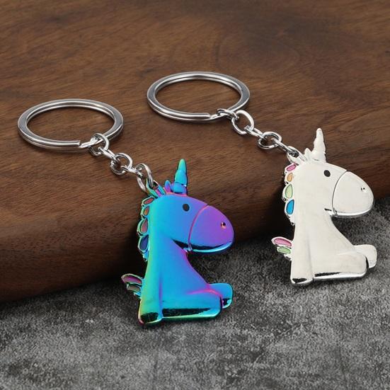 Unicorn Keychain Pendant Lightweight Metal Keychain Portable Bag Charms Creative Decorative Keyring for Bags And Keys