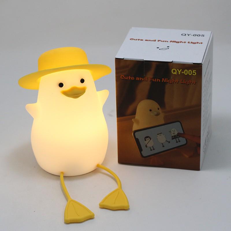 Panda Floral Silicone Night Light - Soft, Eye-Friendly Tap Lamp for Kids' Bedroom or Desk