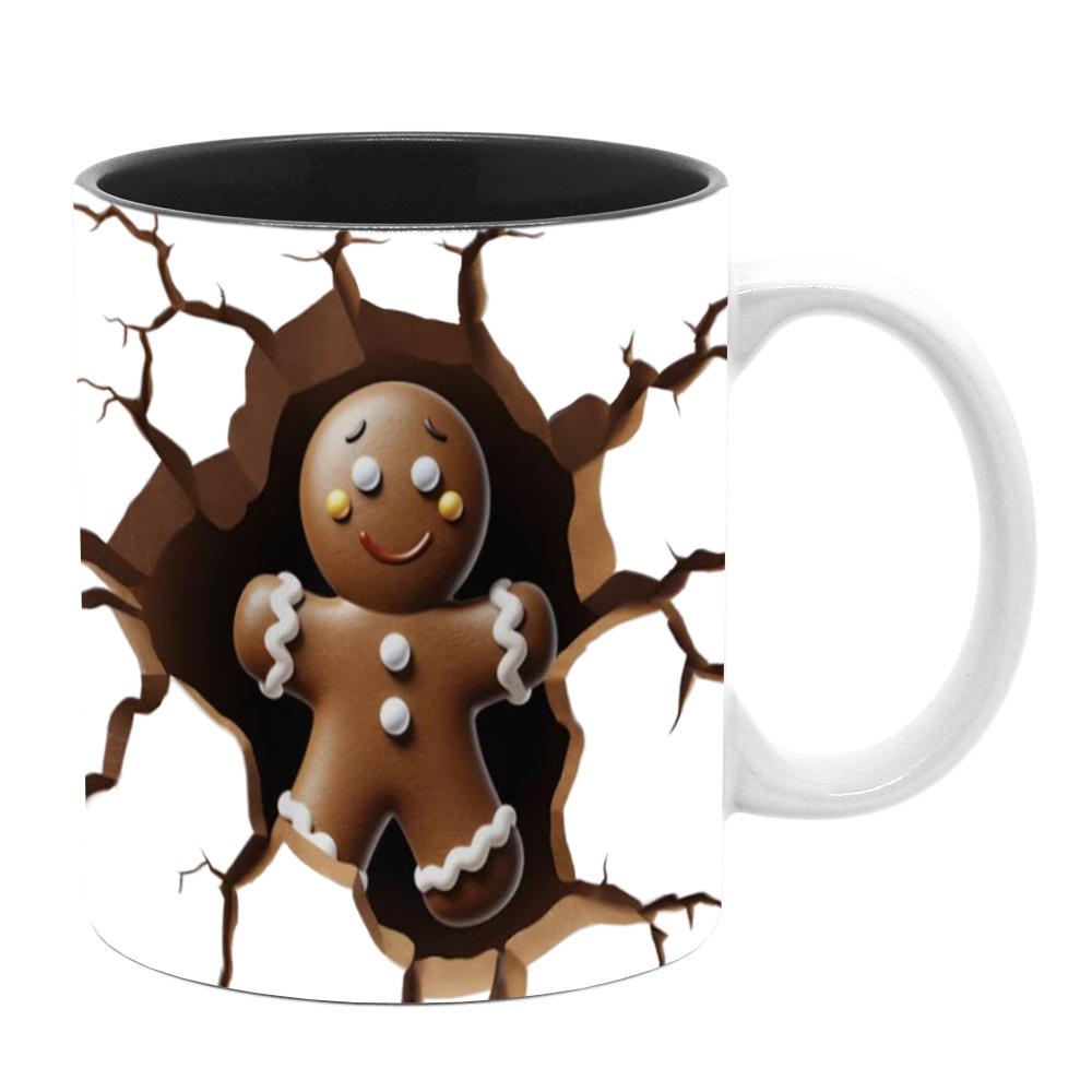 3D Snowman Santa Christmas Ceramic Coffee Mark Cup Tree Snowman Gnome