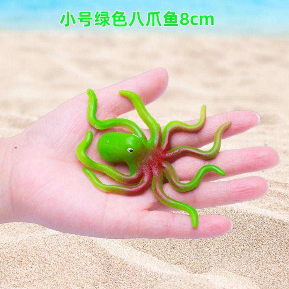 

Educational Decoration Octopus Action Toy Soft Elastic Toys Ocean Sea Life Simulation Octopus Toy зелений