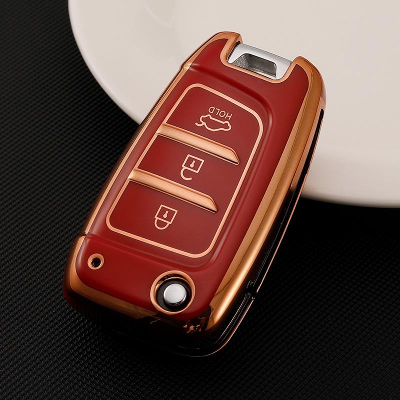 New Soft TPU Car Key Cover Holder Keychain Case Bag for Hyundai Solaris 2 Elantra I30 I35 I40 Tucson Kona Azera Auto Accessories