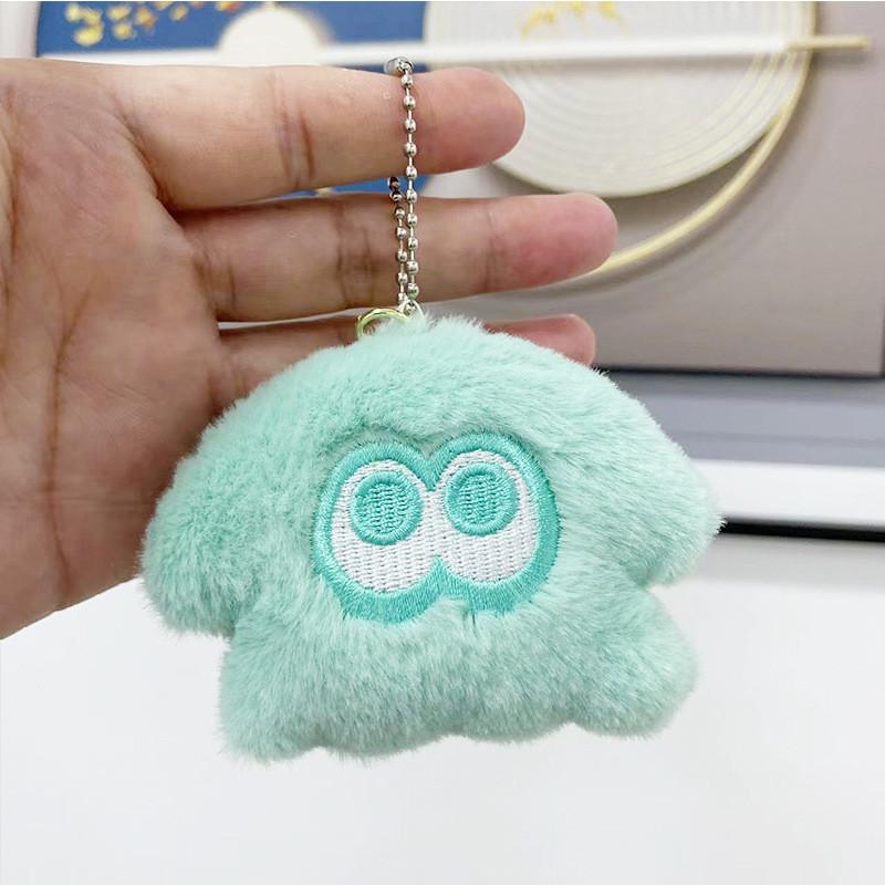 

Vibrant Plush Squid Keychain With Short Plush Material Perfect For Charm Backpack Cyan Keychain