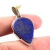 Natürlicher Lapislazuli Edelstein 925 Sterling Silber Zweifarbig Anhänger 1.7'' C0V09