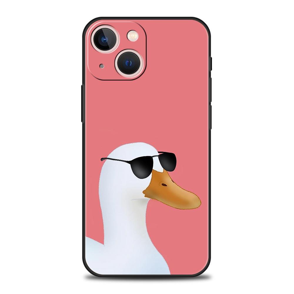Funny Duck Phone Case For iPhone 17 Air 16 Plus 13 15 14 12 11 Pro MAX 7 8 SE Soft TPU Shockproof Cover Funda