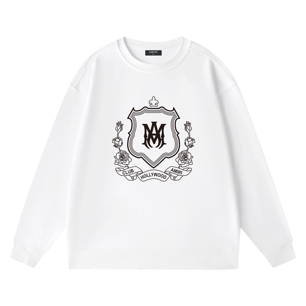 Amiri Unisex Round Neck Sweatshirt - Trendy Letter Print, Autumn/Winter Style.