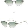 Fashion Rimless Triangle Sunglasses Women Trendy Personality Stylish Sun Glasses