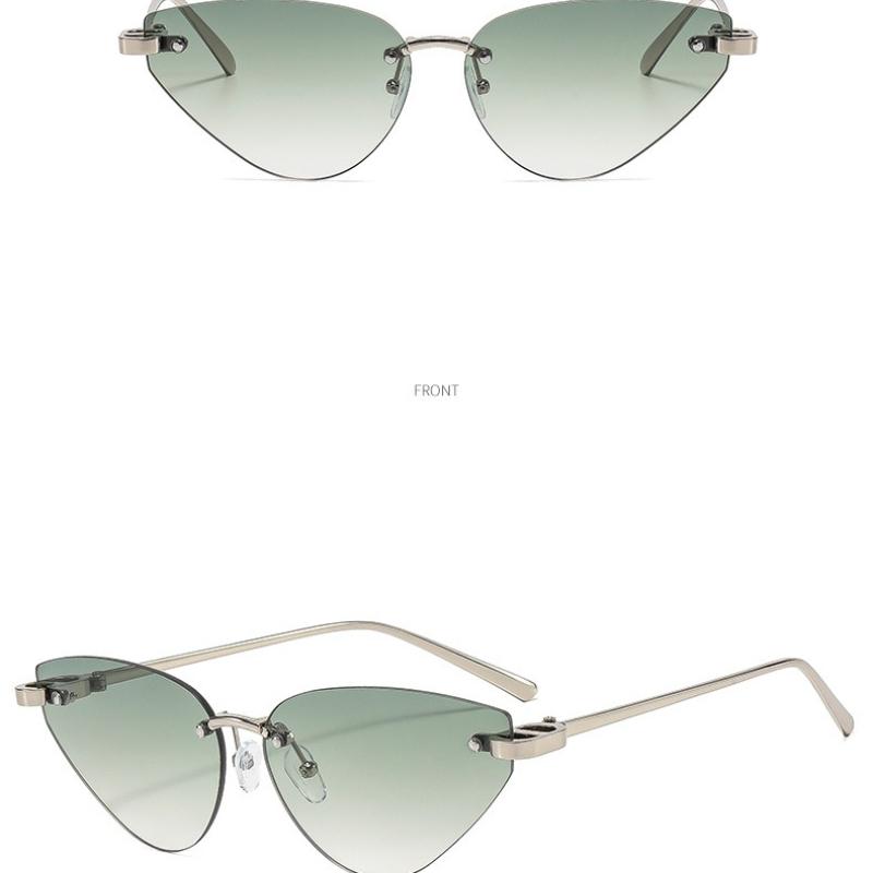 Fashion Rimless Triangle Sunglasses Women Trendy Personality Stylish Sun Glasses