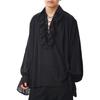 Vikingly Style Halloween Shirt Steampunks Gothic Blouse With Ruffled Sleeves Design For Men’s Costume
