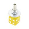 4x Custom DICE License Plate Bolt Screw Yellow Plastic Motorcycle Chopper Bobber