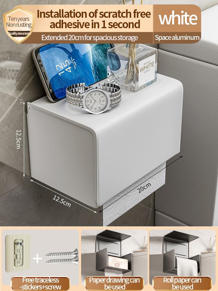 Κουτί Χαρτιού Υγείας Επιτοίχιο Κουτί Διανομέα Χαρτιού Υγείας Ράφι Αποθήκευσης Μπάνιου