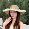 Spring And Summer Casual Straw Hat Women'S Breathable Lace Big Eaves Fashion Sun Hat Versatile Sun Hat Women'S Basin Hat