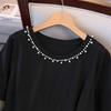 Plus Size Women's Loose Fit Split Hem Short Sleeve T-Shirt