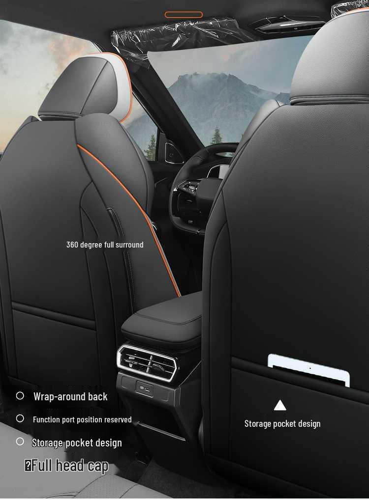 26 Geely Boyue Cool Leather Seat Cover - Full Coverage, Four Seasons Car Seat Cushion Interior Modification