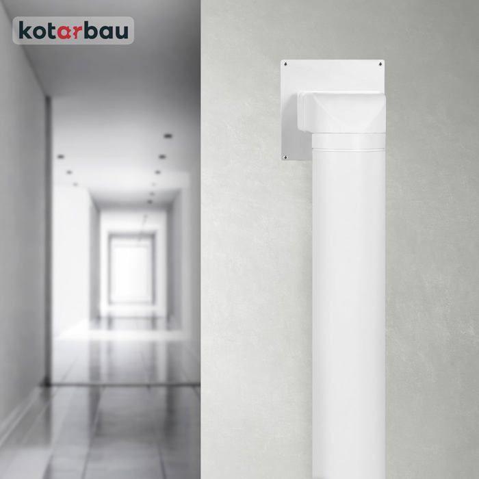 Tuyau de ventilation - KOTARBAU - 1000 mm - Tube rond en PVC - Blanc - 100 mm de diamètre